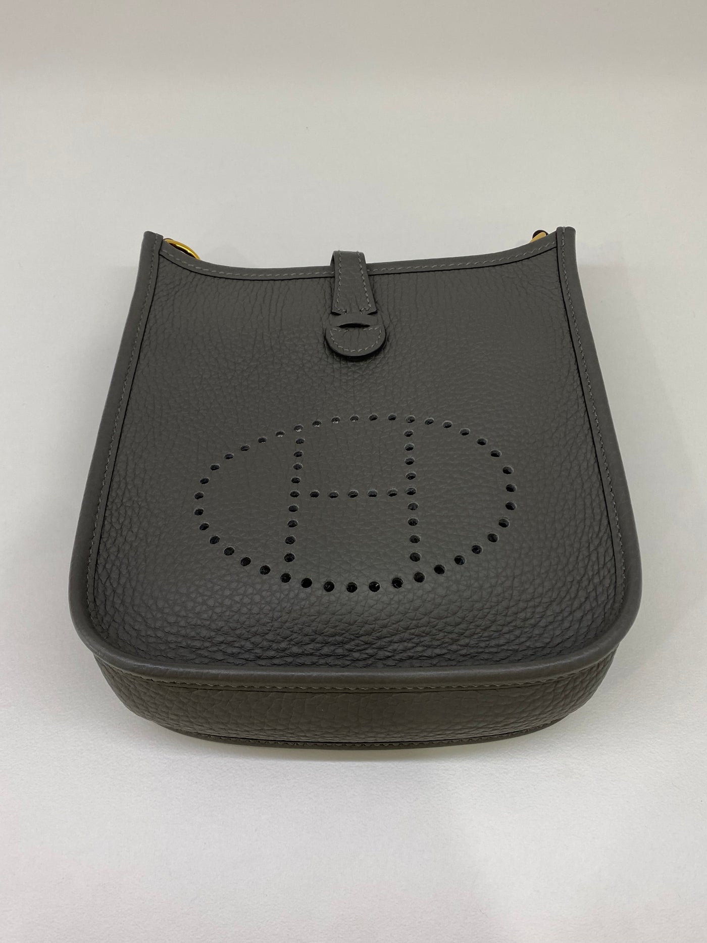 Hermes Mini Evelyn Gris Meyer GHW
