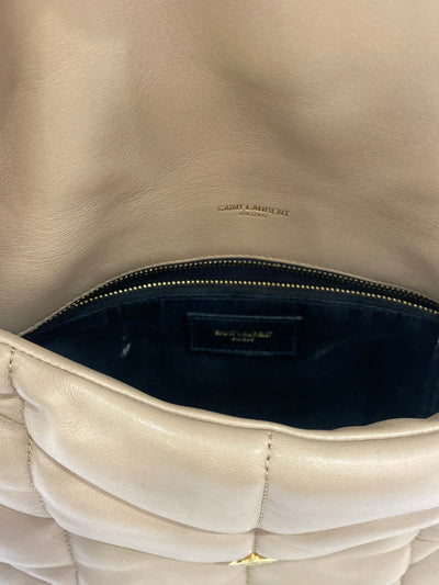 Saint Laurent Puffer Small Napa Beige GHW