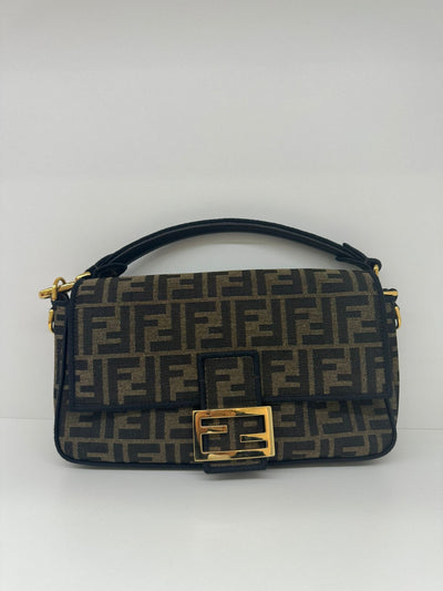 Fendi Baguette FF Logo Brown