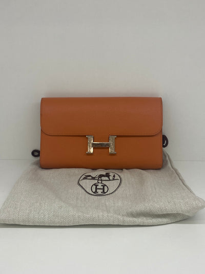 Hermes Constance Long Wallet - Orange PHW