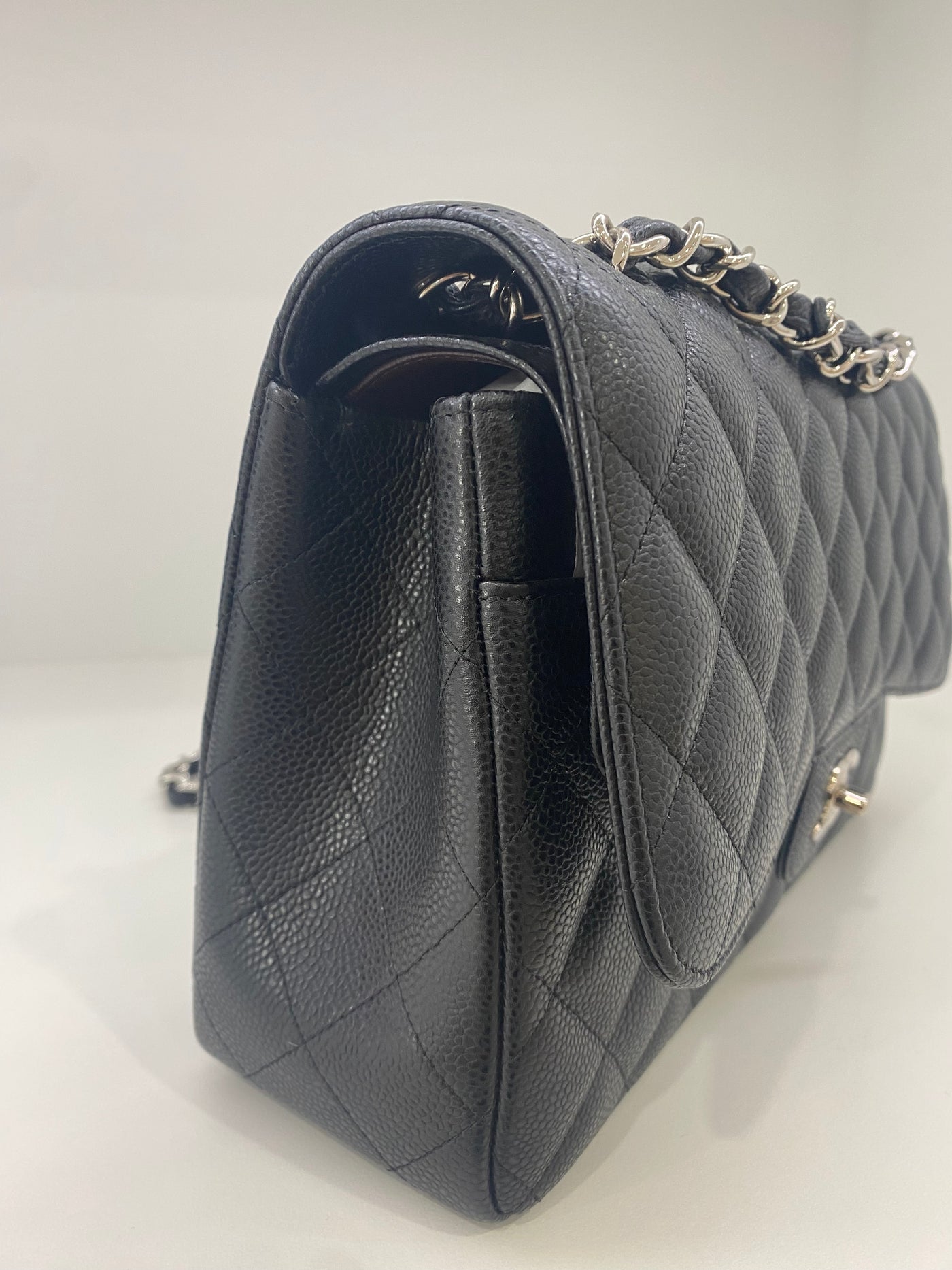 Chanel Large Jumbo Classic Flap Black - Black SHW Caviar Leather