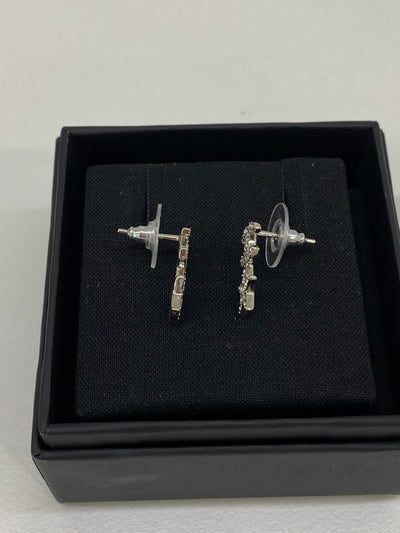 Chanel CC & Star Earrings Silver