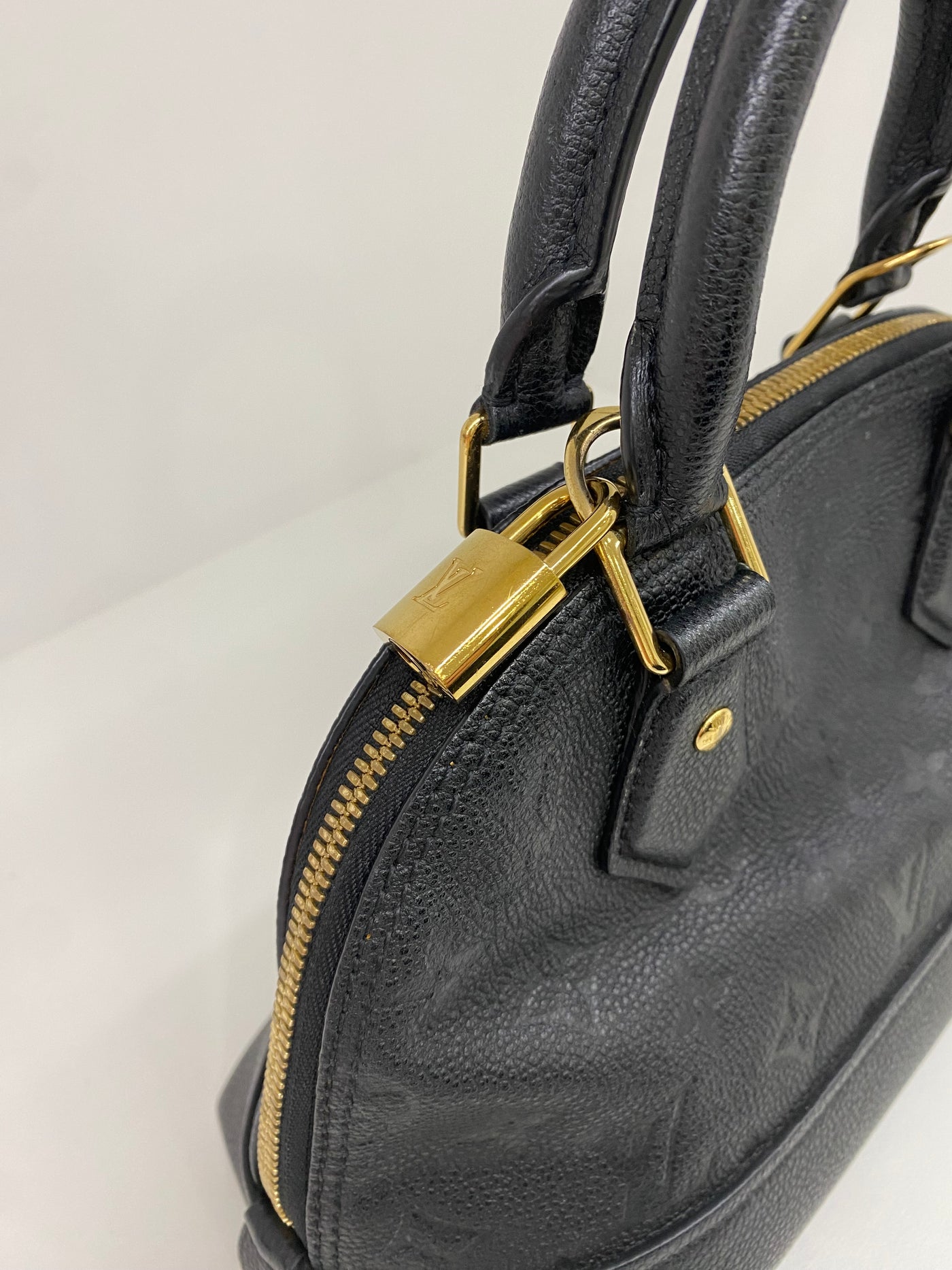 Louis Vuitton Alma Black Empriente Leather GHW