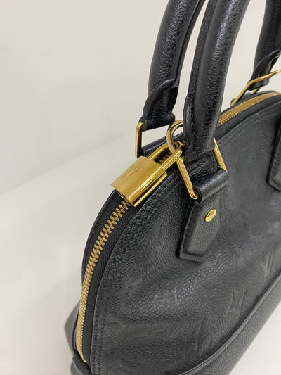 Louis Vuitton Alma Black Empriente Leather GHW