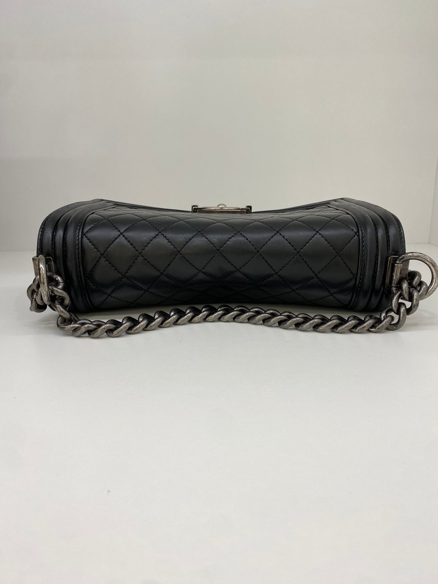 Chanel Boy Bag Black Lambskin SHW