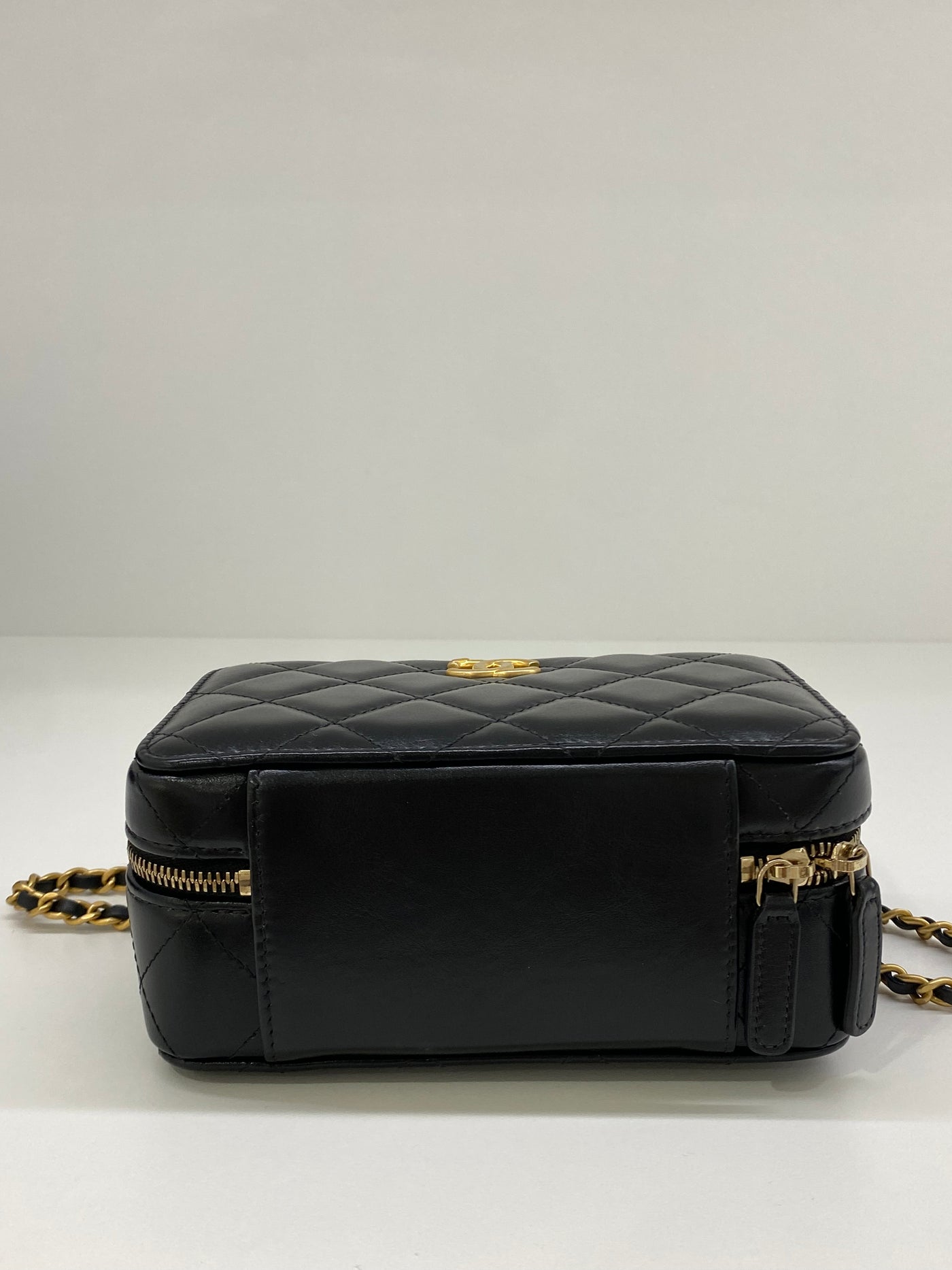 Chanel Vanity Top Handle Black Lambskin