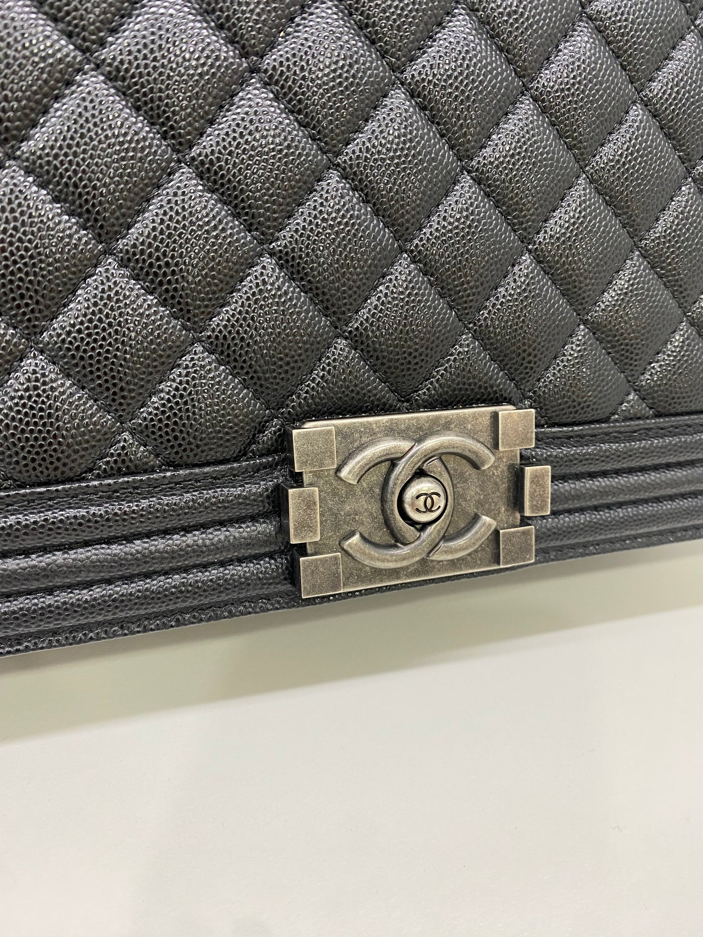 Chanel Boy Bag Black Large Caviar SHW