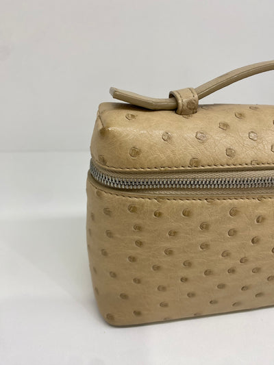 Loro Piana L19 Pouch Ostrich Beige SHW