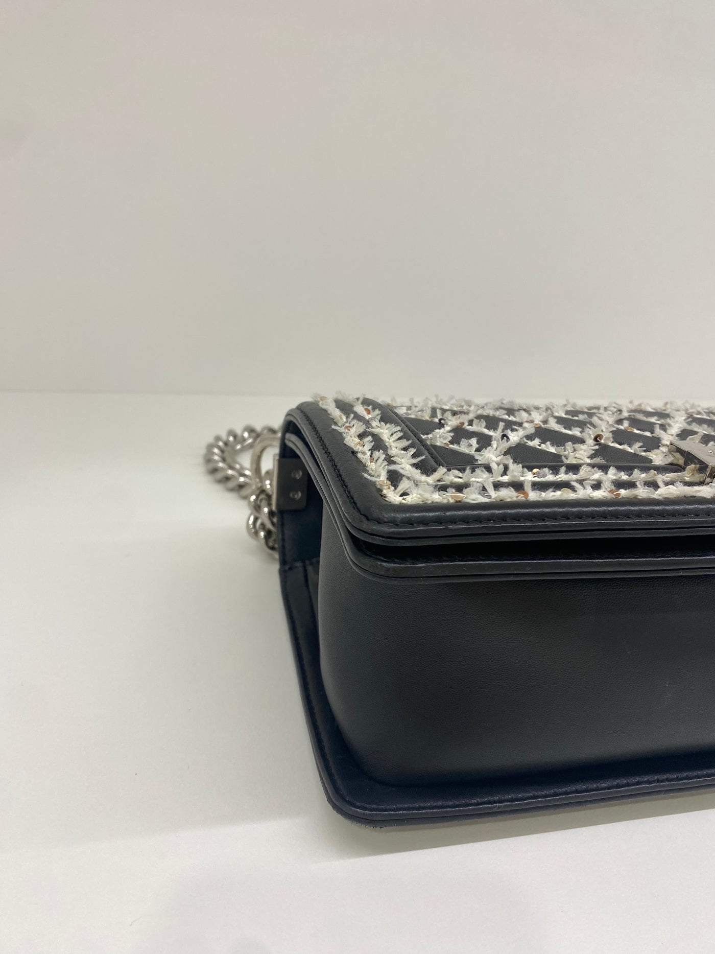 Chanel Boy Bag Medium - Black Sequin SHW (series 24)