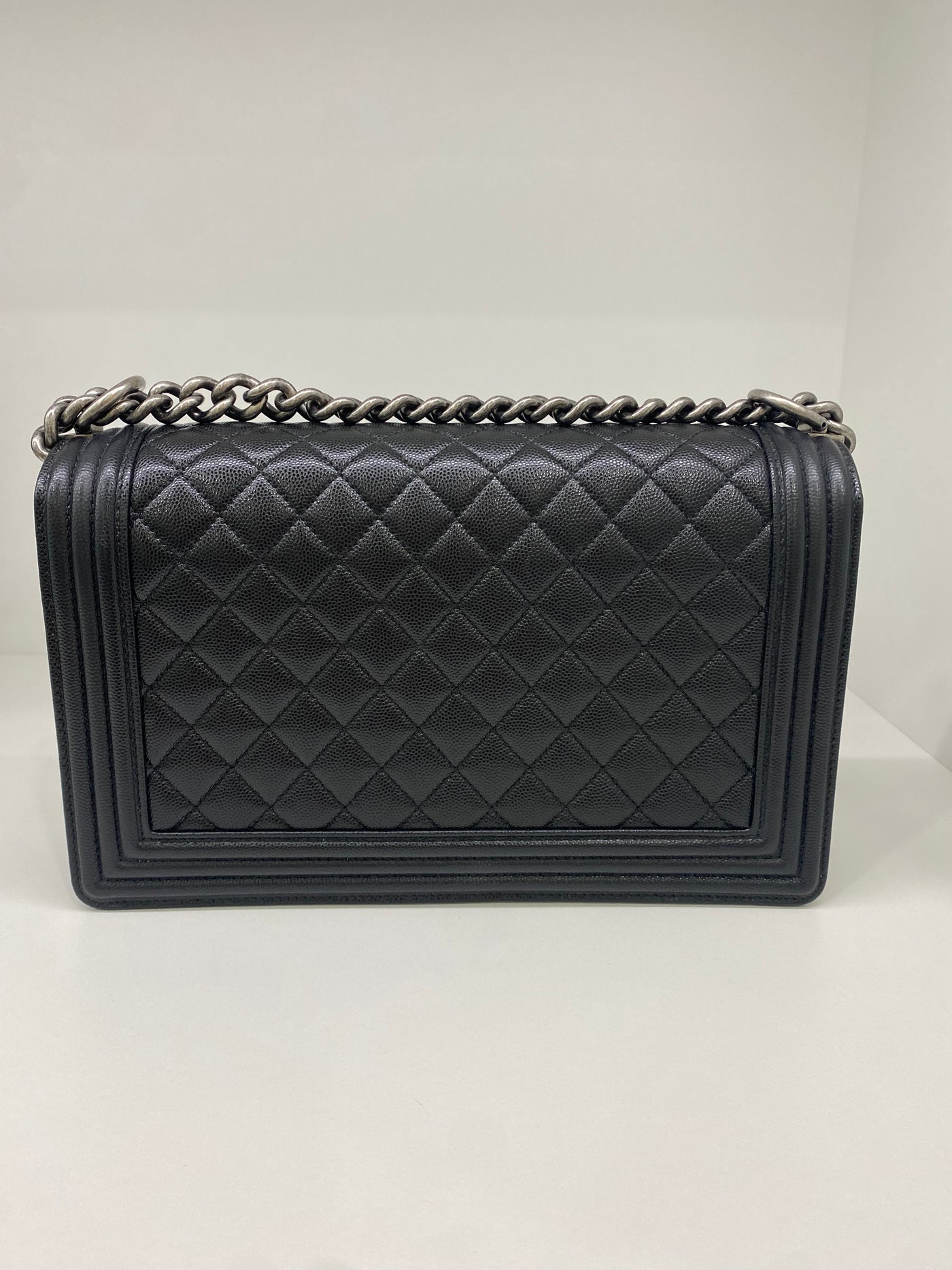 Chanel Boy Bag Black Large Caviar SHW