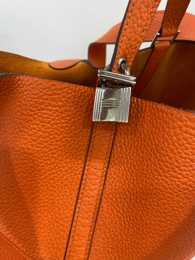 Hermes Picotin 22 Orange Poppy PHW