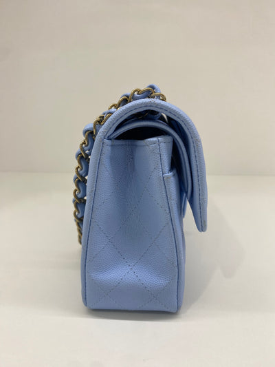 Chanel Classic Flap Small - Light blue CGHW (microchipped)