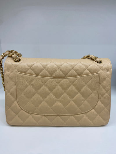 Chanel Classic Flap Jumbo Beige GHW
