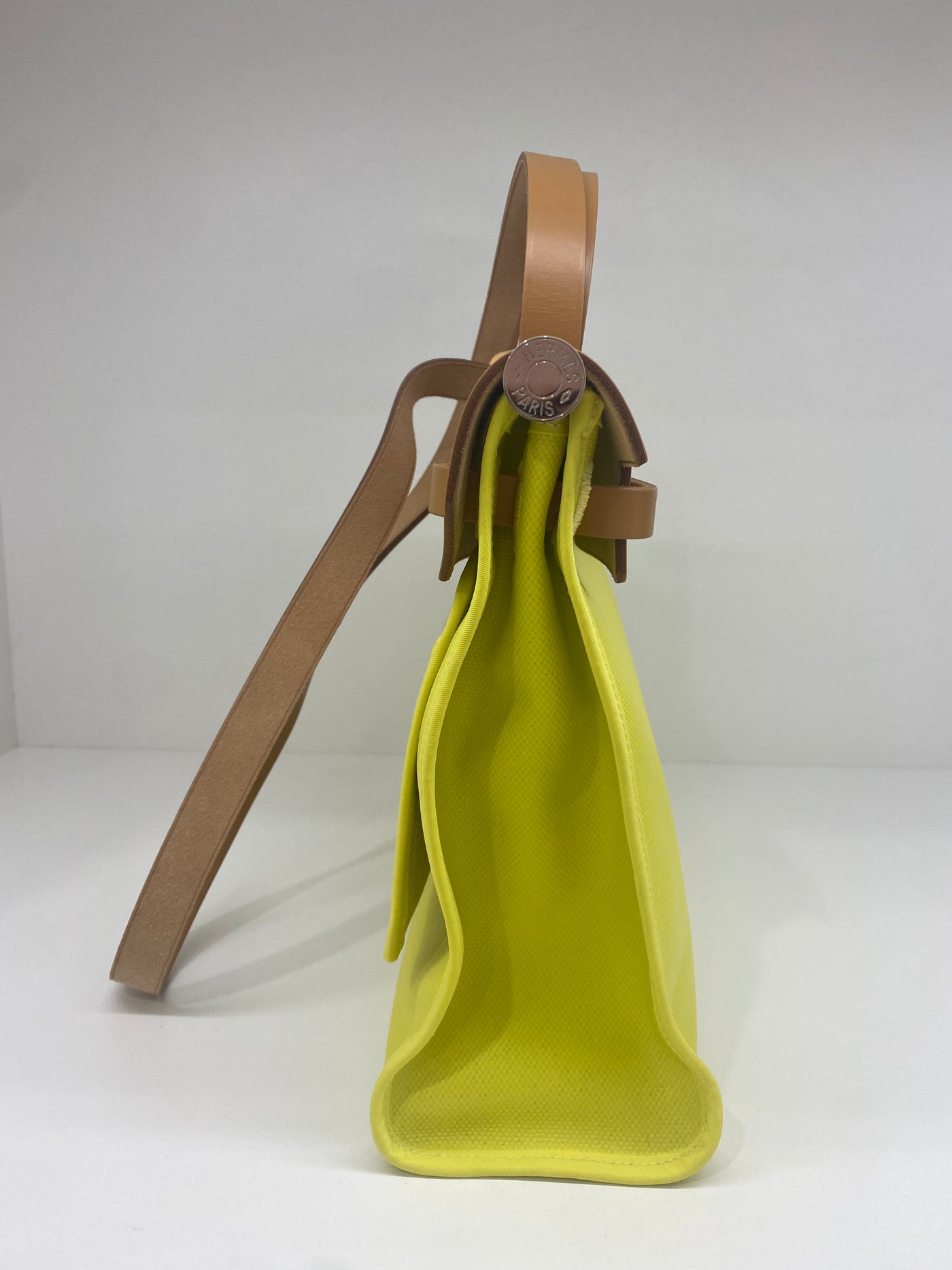 Hermes Herbag 31 PM - Lime PHW (c stamp)
