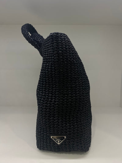 Prada Tote Black Raffia