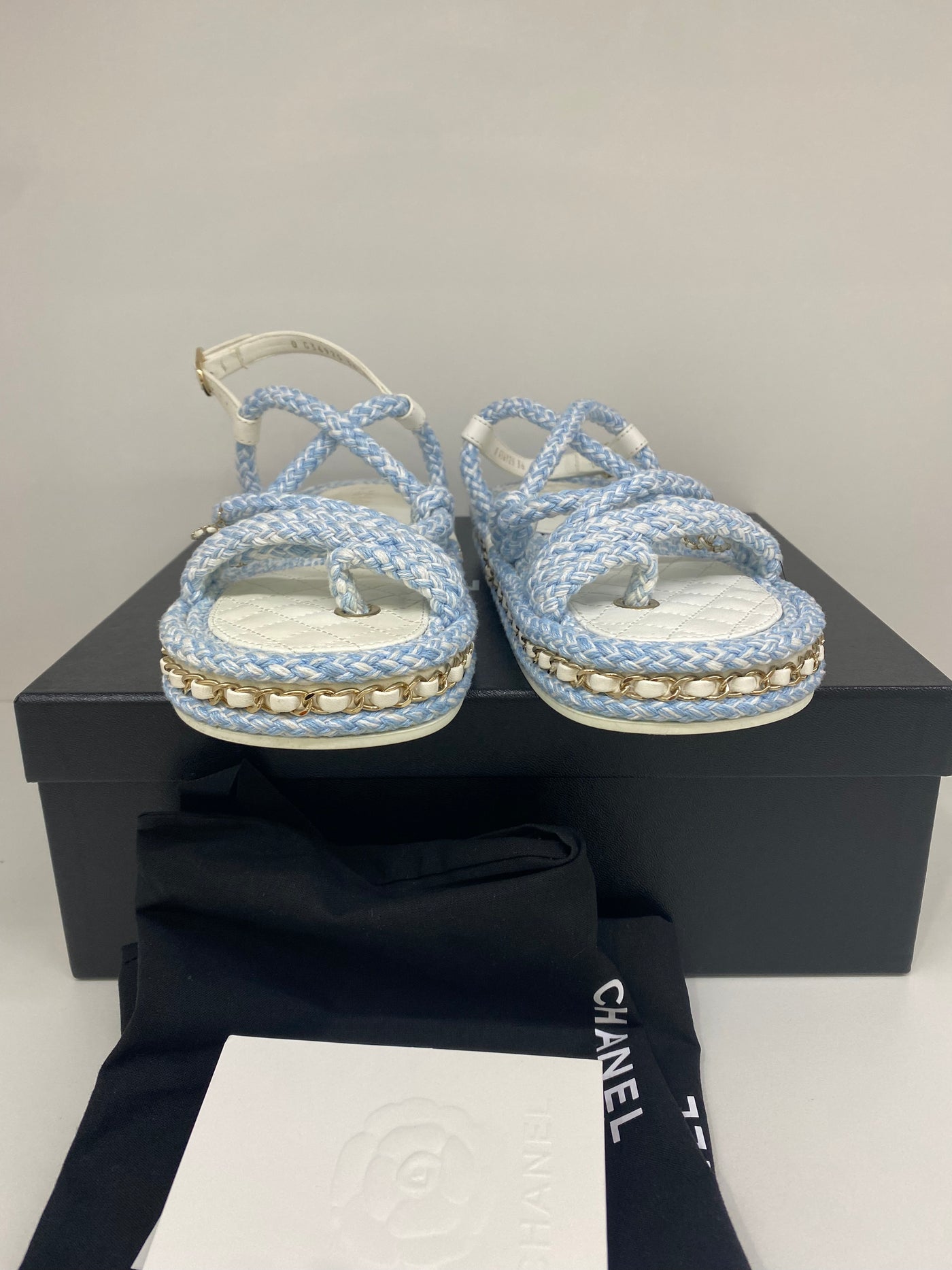 Chanel Blue rope sandal 36C