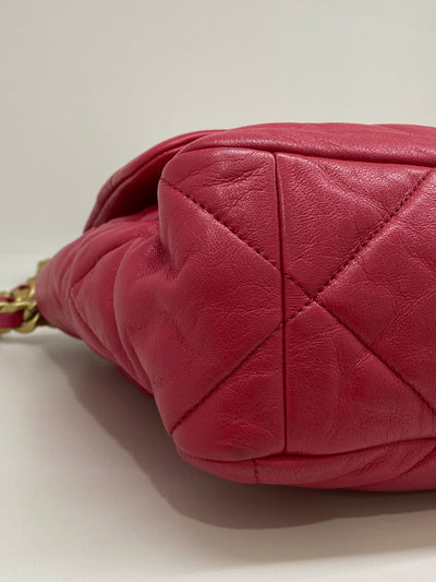 Chanel 19 Large (Medium) Fuchsia Pink GHW