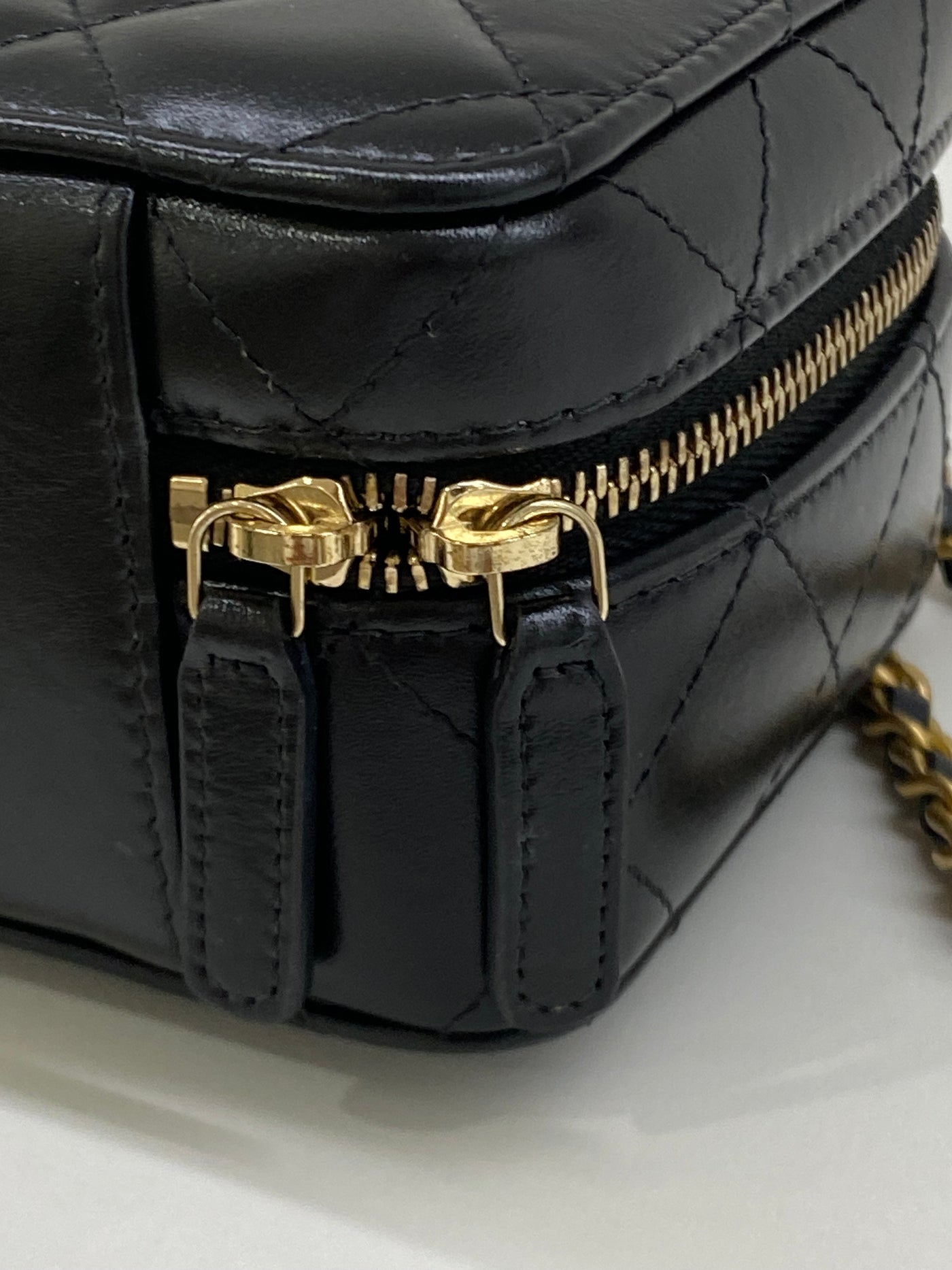 Chanel Vanity Top Handle Black Lambskin