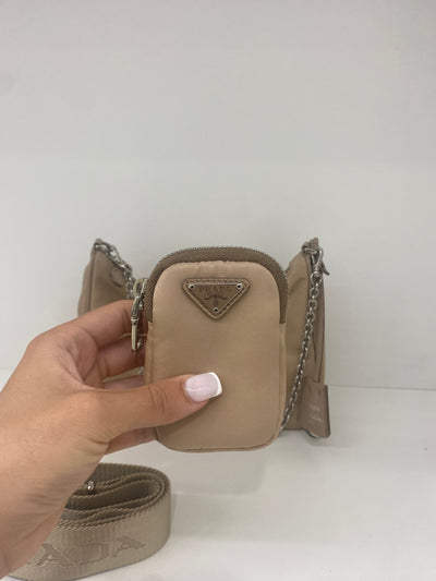 Prada Re Edition Nylon Beige Bag