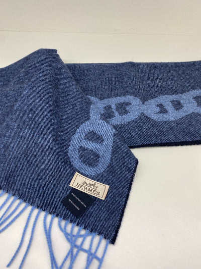 Hermes Cashmere Scarf Navy