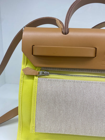Hermes Herbag 31 PM - Lime PHW (c stamp)