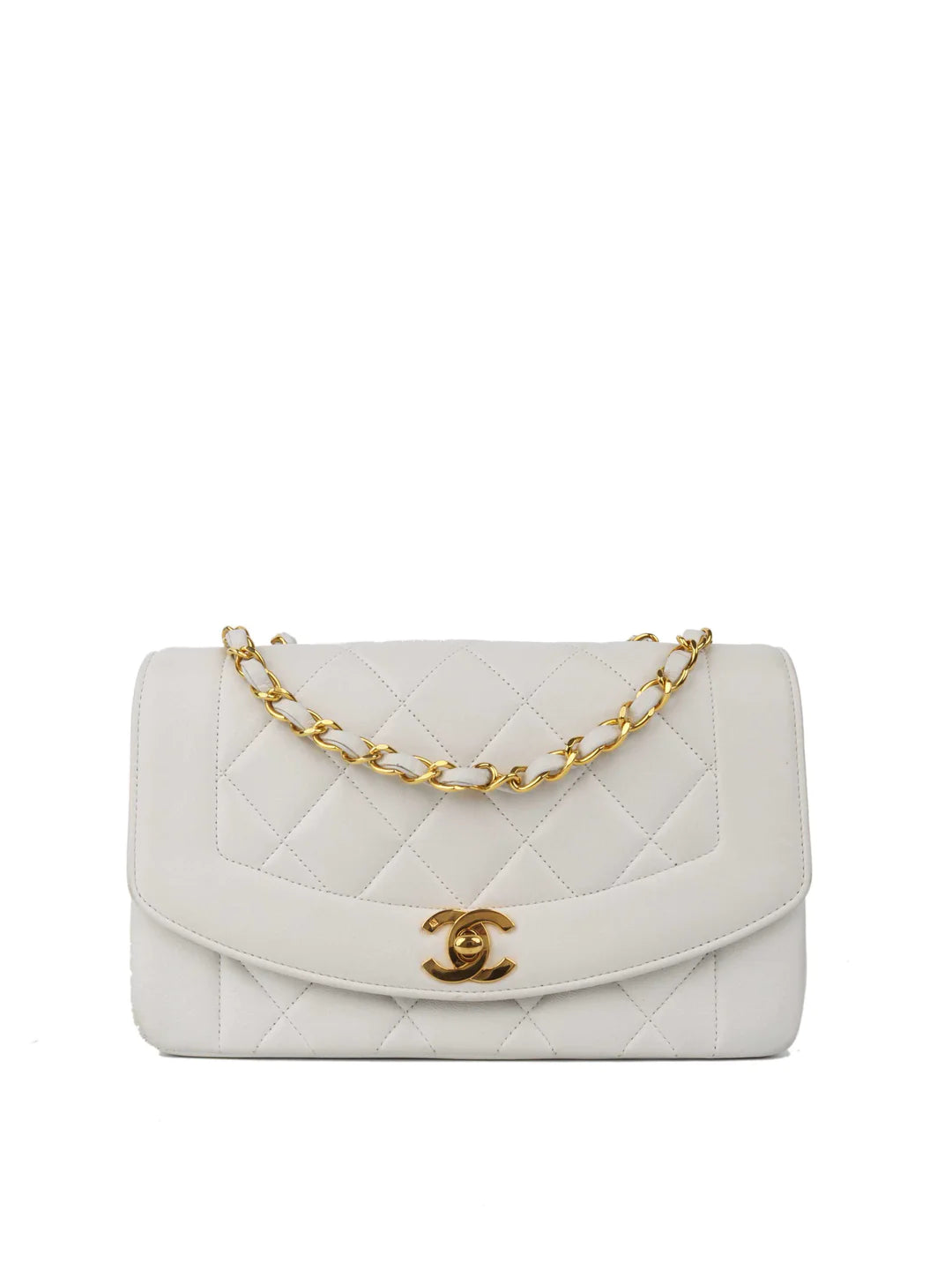 Chanel Vintage White Diana Bag