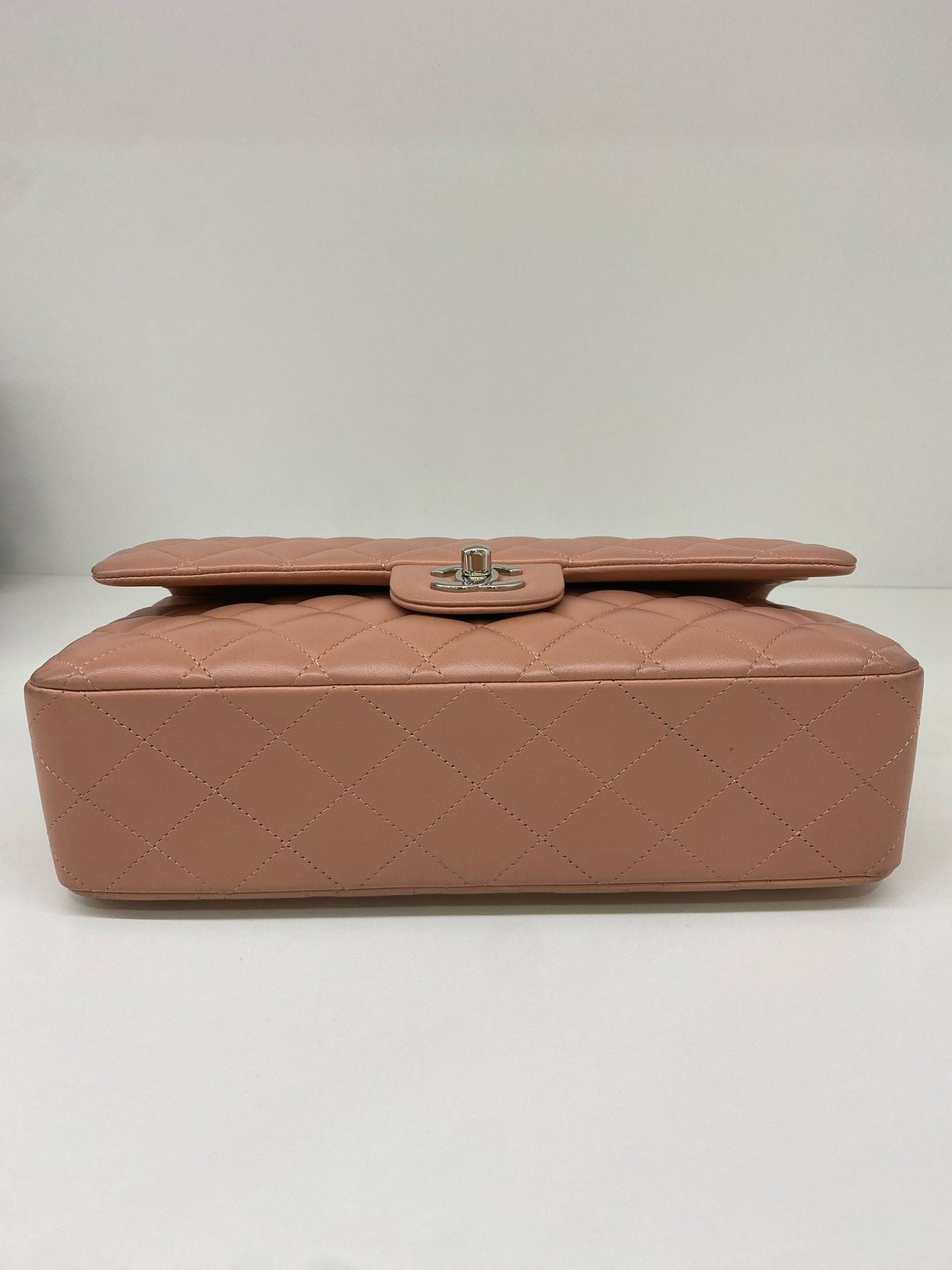 Chanel Classic Flap Salmon Lambskin Medium SHW - Microchipped