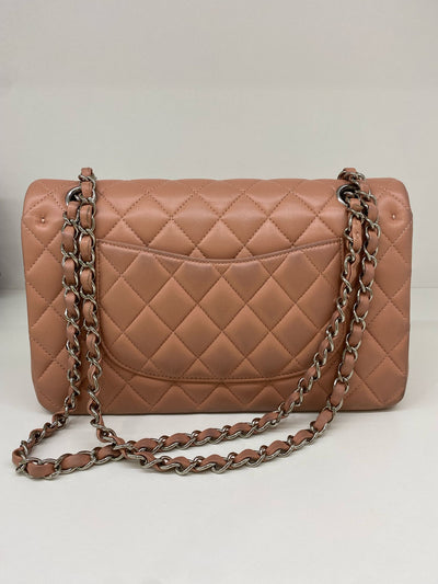 Chanel Classic Flap Salmon Lambskin Medium SHW - Microchipped