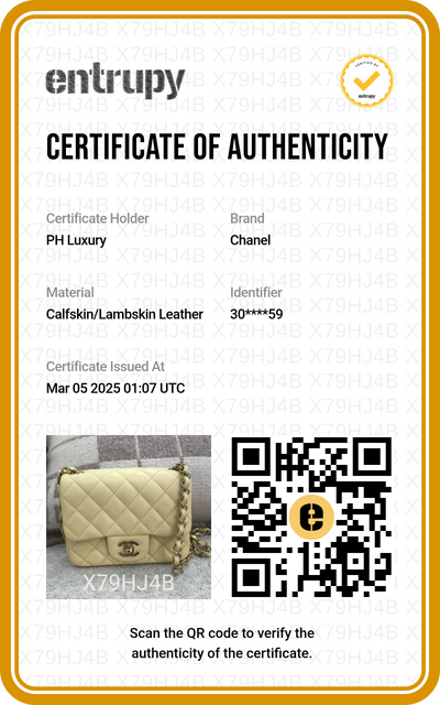 Chanel Mini Square Classic Flap Pastel Yellow GHW