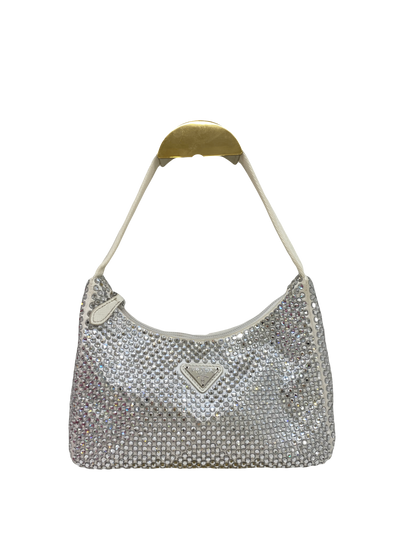 Prada Re Edition White Crystal Bag