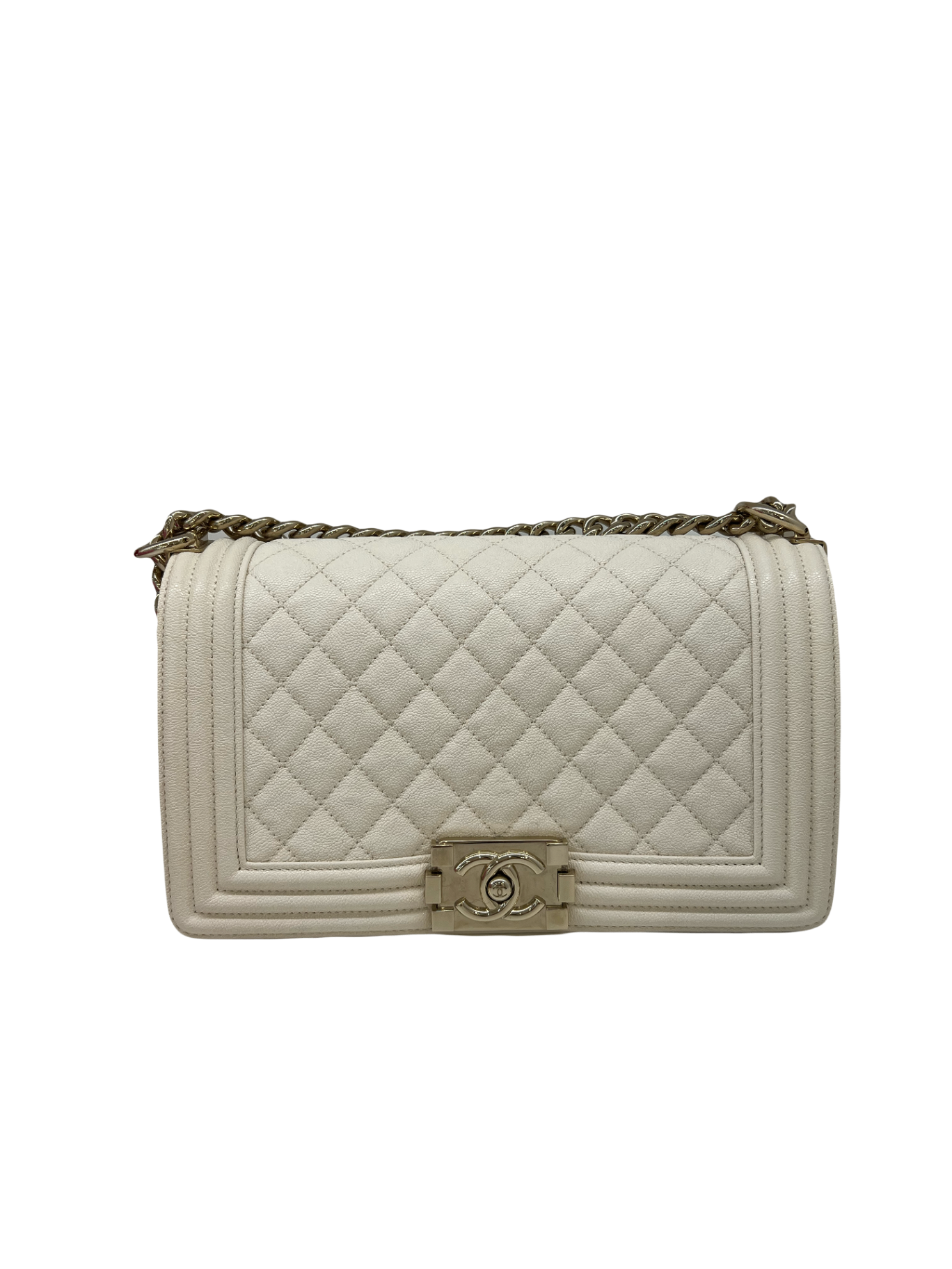 Chanel Boy Bag Medium White CGHW