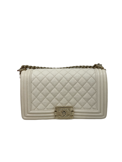Chanel Boy Bag Medium White CGHW