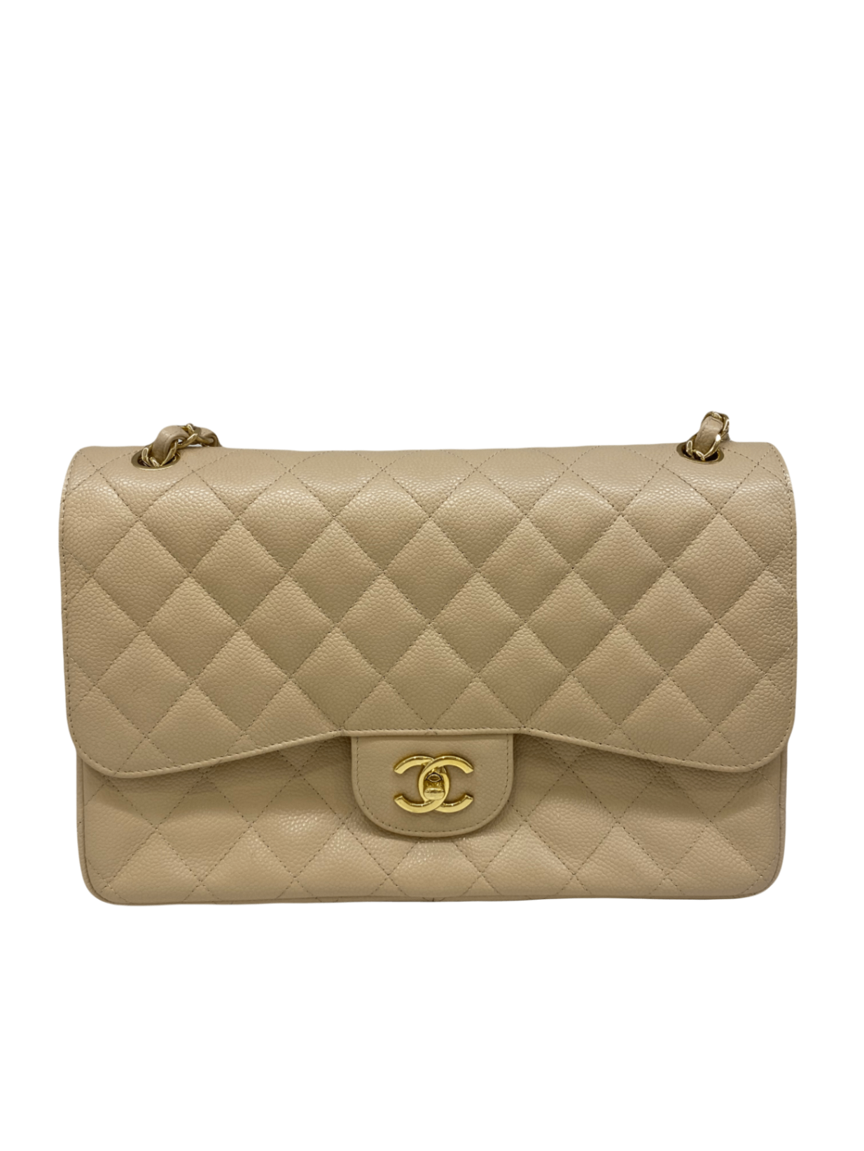 Chanel Classic Flap Jumbo Beige GHW