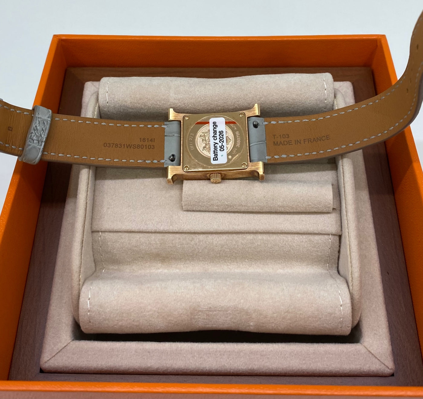 Hermès Watch Grey and Gold