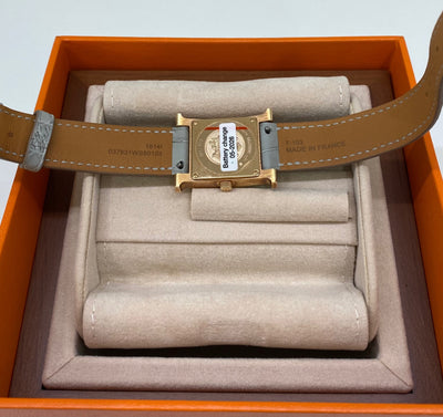 Hermès Watch Grey and Gold