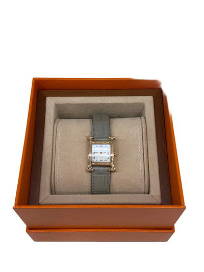 Hermès Watch Grey and Gold