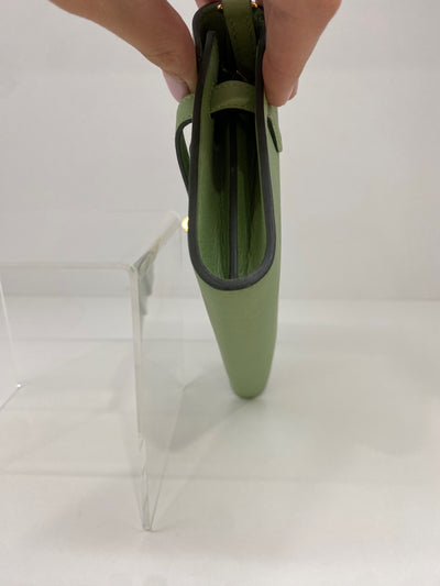 Hermes Kelly To Go Vert Criquet GHW