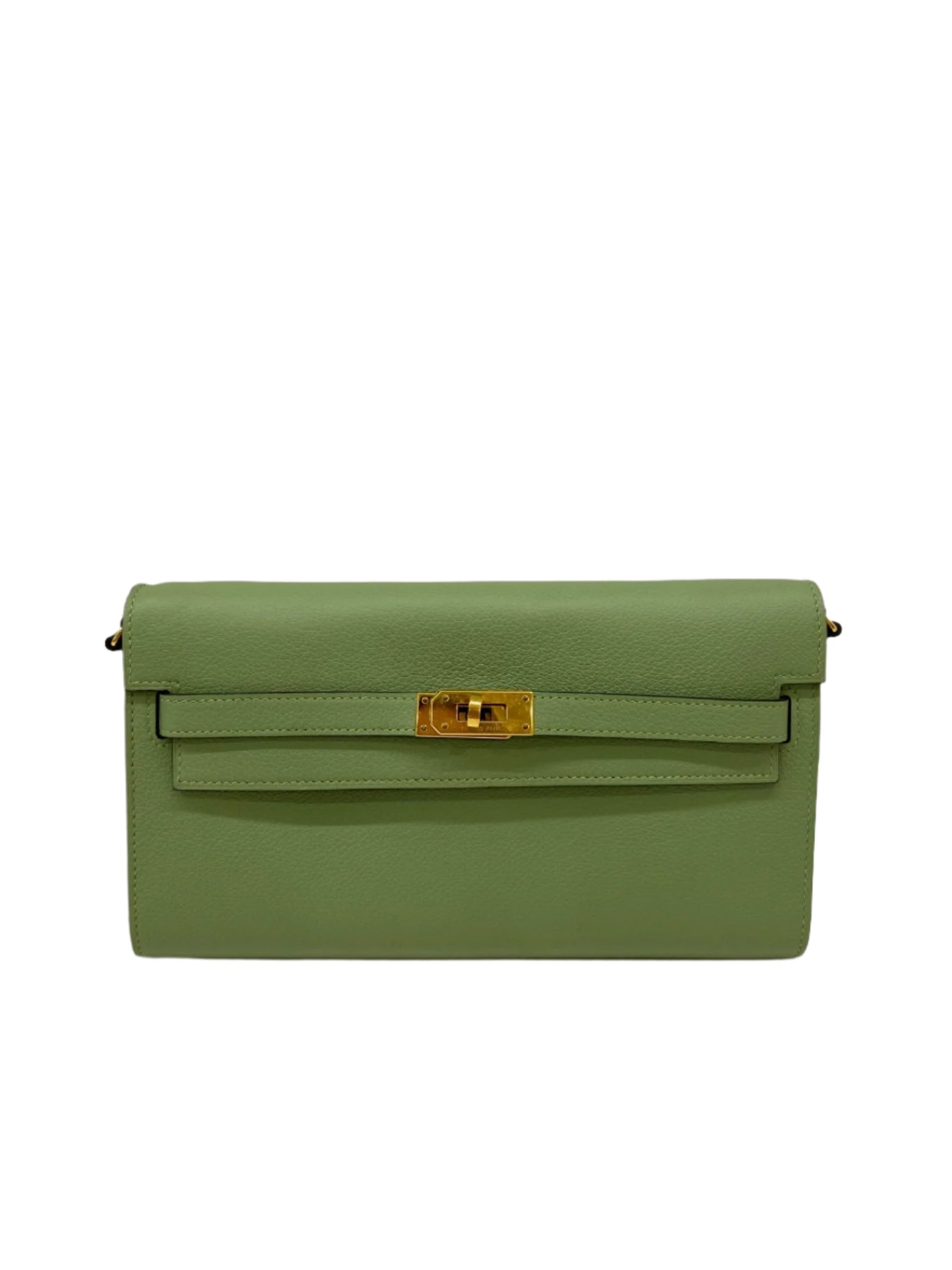 Hermes Kelly To Go Vert Criquet GHW