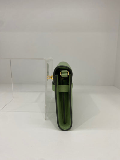 Hermes Kelly To Go Vert Criquet GHW