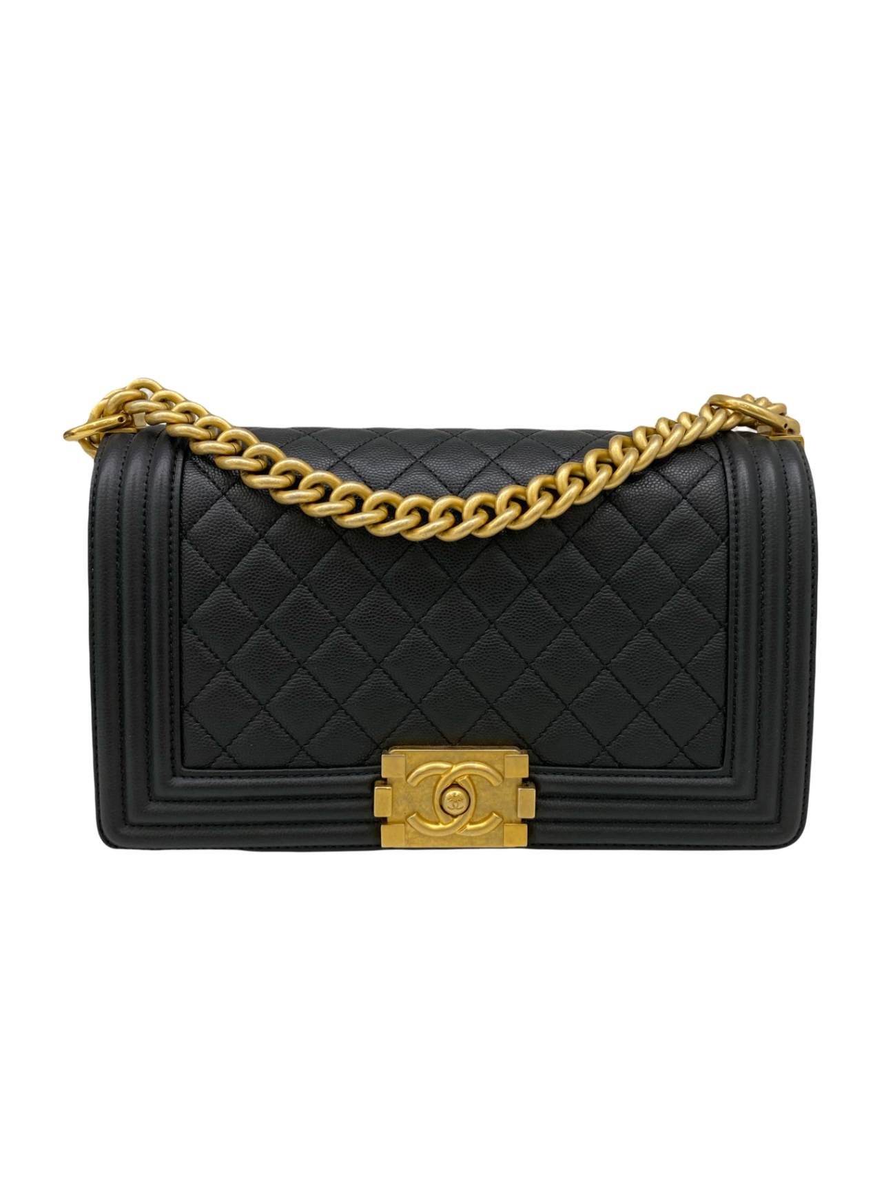 Chanel Handbag Black and Gold