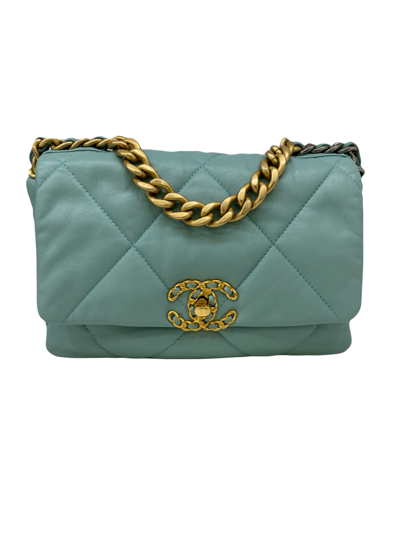 Chanel Shoulder Bag Turquoise