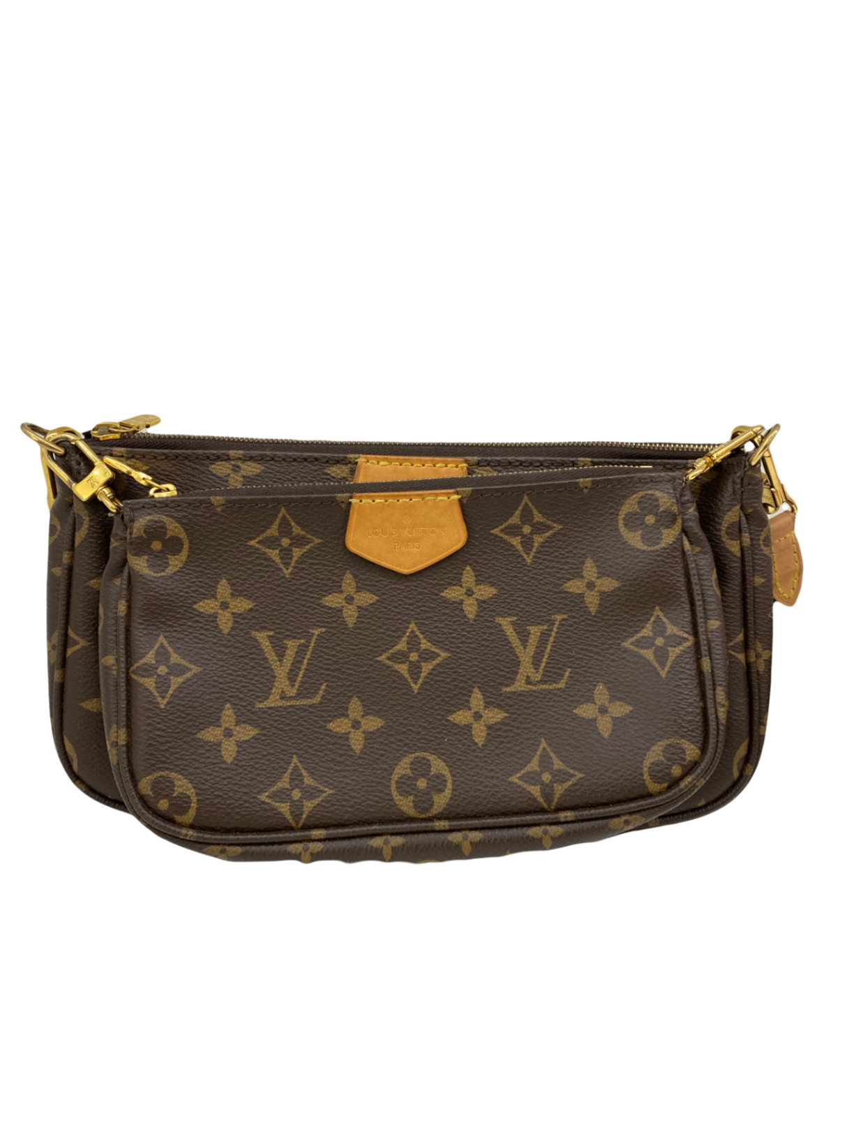 Louis Vuitton Clutch Bag Brown and gold