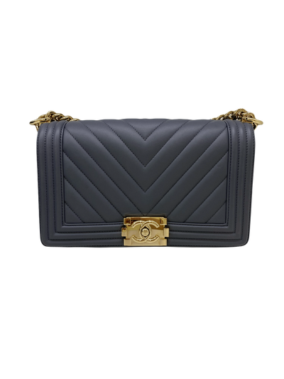 Chanel Shoulder Bag Dark Gray