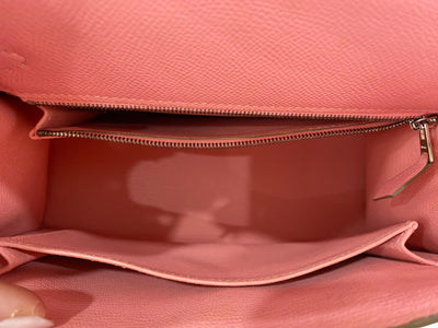 Hermes Kelly 25 Rose Confetti PHW