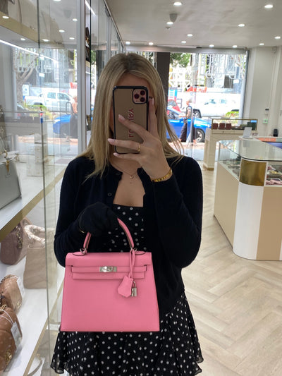 Hermes Kelly 25 Rose Confetti PHW