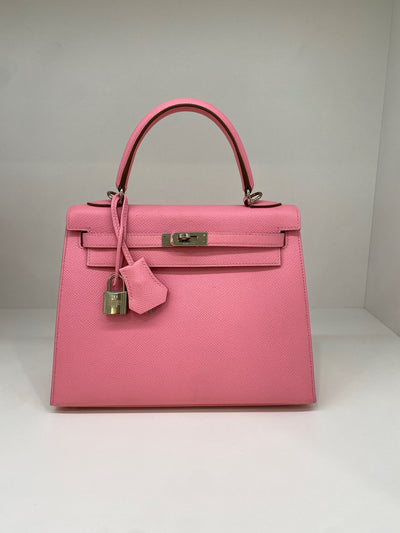 Hermes Kelly 25 Rose Confetti PHW