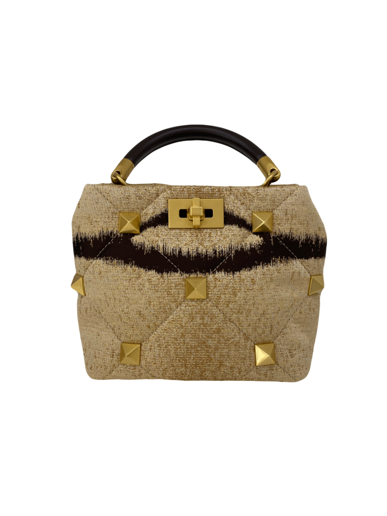 Not specified Handbag Beige and black