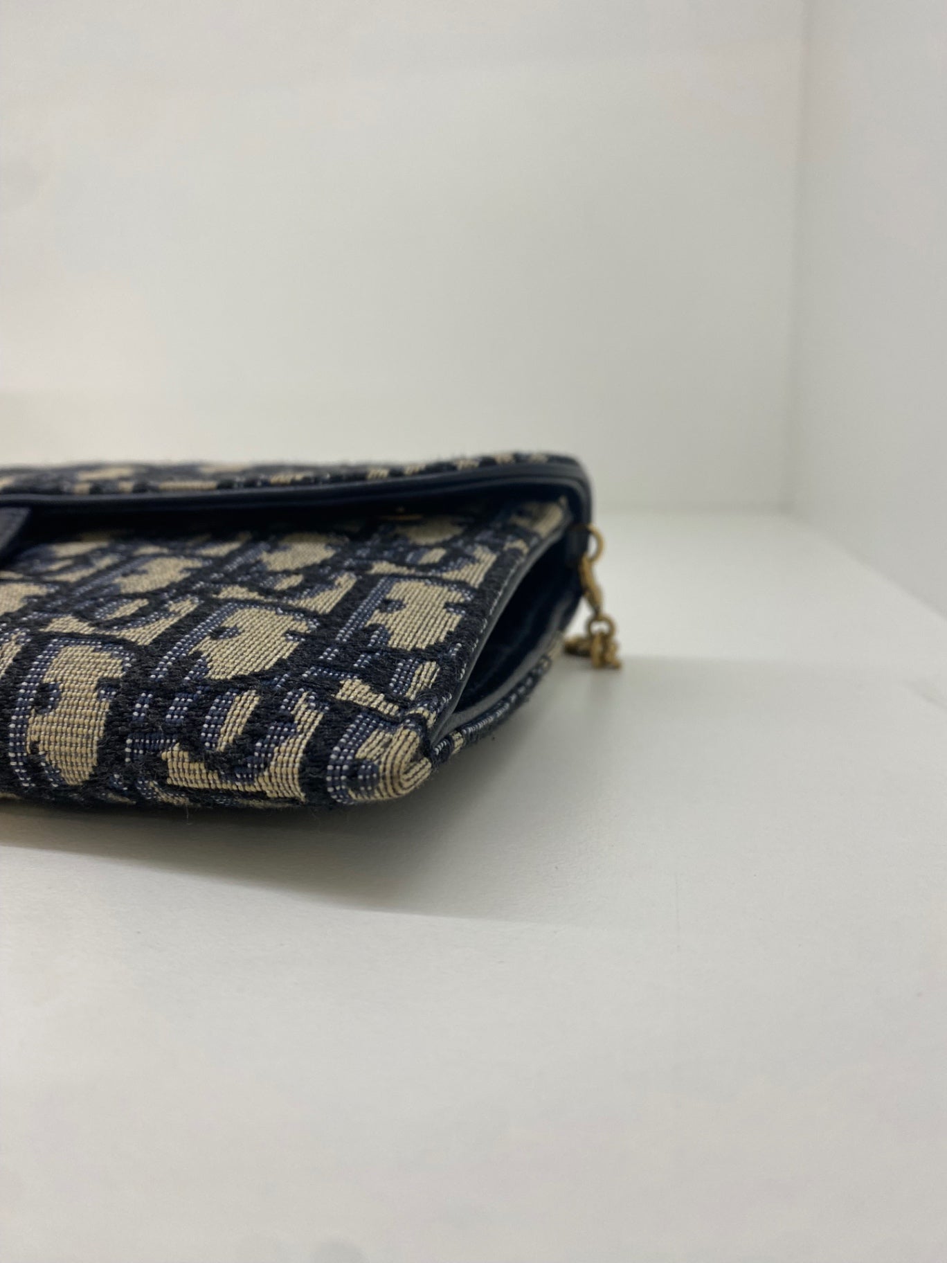 Dior Clutch Bag Beige and navy blue