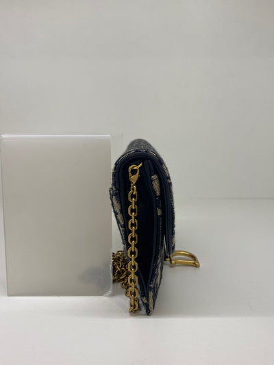 Dior Clutch Bag Beige and navy blue