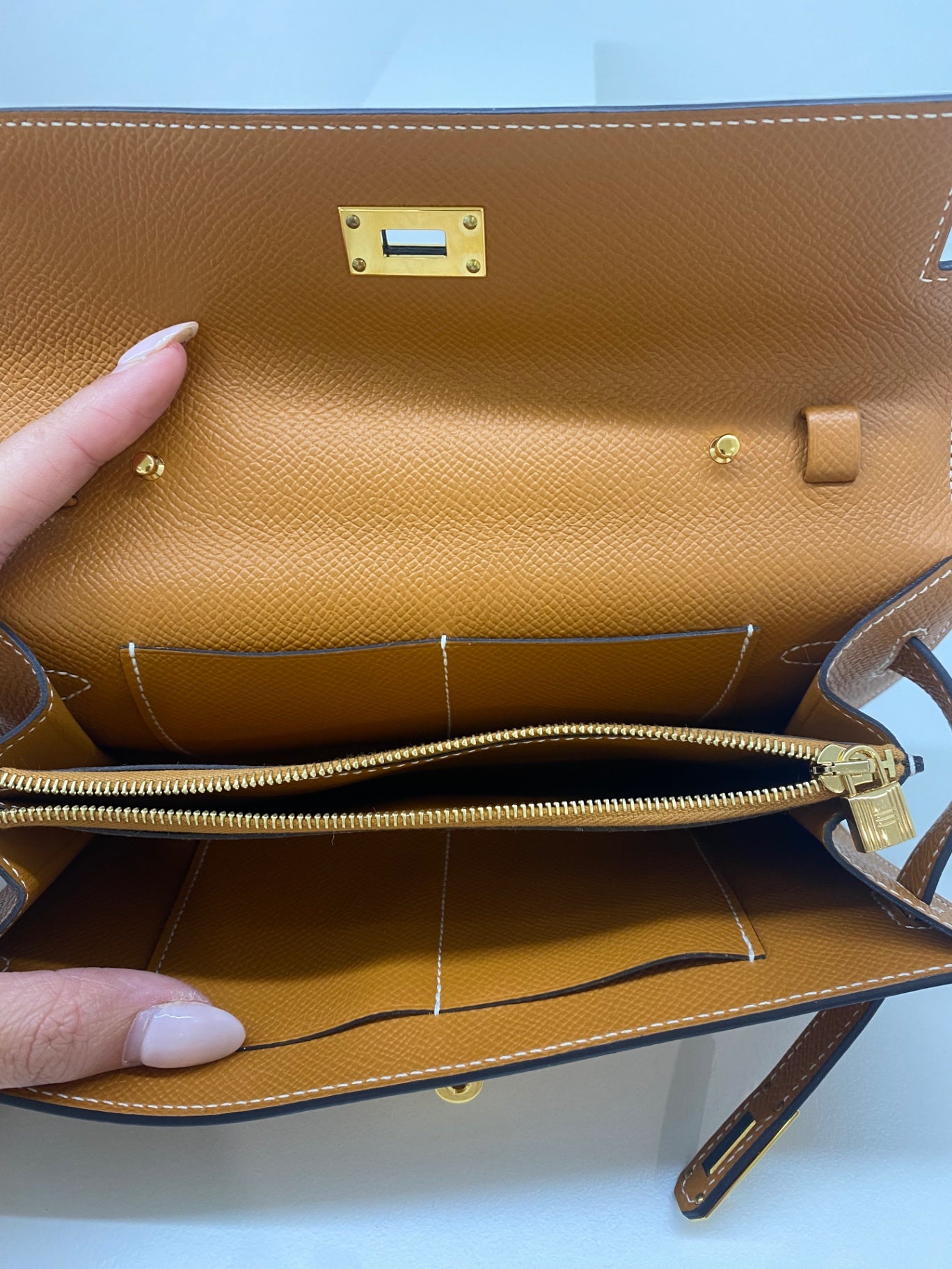 Hermes Clutch Bag Brown
